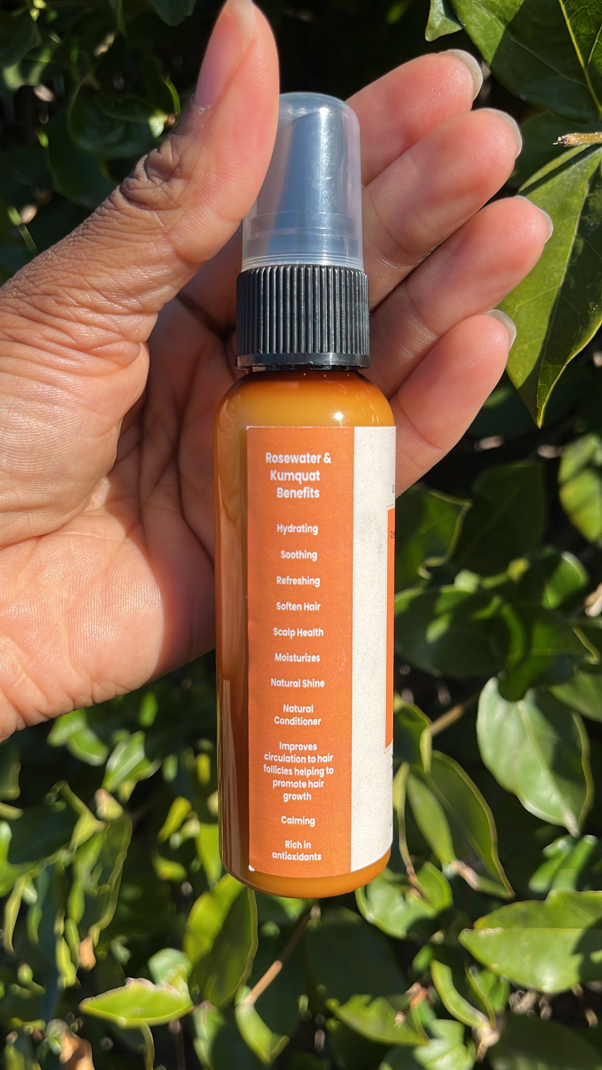 Travel Size Rosewater & Kumquat Leave-In Hair Serum