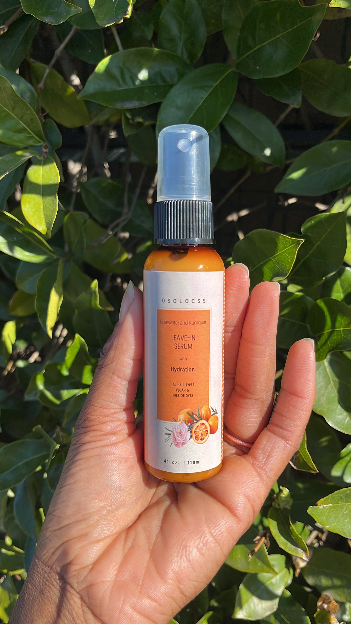 Travel Size Rosewater & Kumquat Leave-In Hair Serum