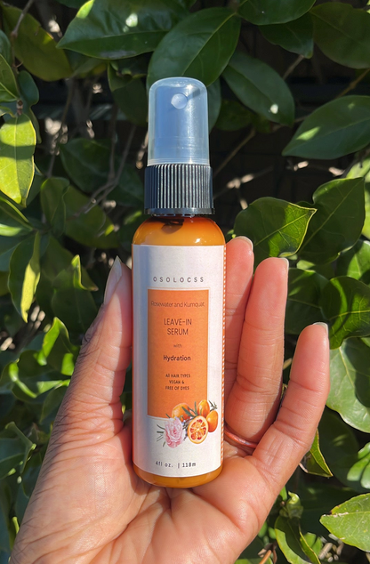 Travel Size Rosewater & Kumquat Leave-In Hair Serum