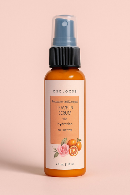 Travel Size Rosewater & Kumquat Leave-In Hair Serum